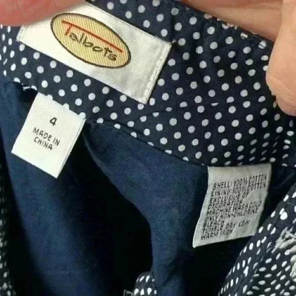 Talbots womens skirt size 4 navy blue red midi nautical pencil - Picture 7 of 8